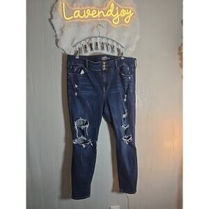 Torrid Jegging Super Soft Skinny 20R High-Rise Destructed Jeans Casual School